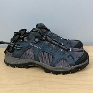 Salomon Men’s Size 9.5 Techamphibian 2 Gray Blue Athletic Sport Hiking Shoes